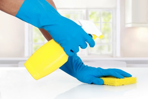 Deep cleaning a busy commercial carpet in South Wimbledon